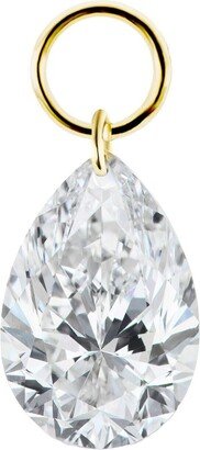 Yellow Gold And White Diamond Pear Charm (6Mm)