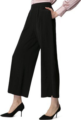 Lilysilk Women's Smooth Silk Wide Leg Cropped Pants for Women