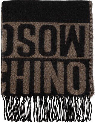 Monogram Jacquard Knitted Fringed Scarf-AA