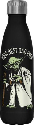 Yoda Best Dad Ever Stainless Steel Water Bottle - Black - 17 oz.