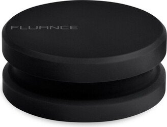 Fluance Vinyl Record Weight Stabilizer High Mass 760 gram Steel Antiresonance Rubberized Coating for Vibration Damping - Black