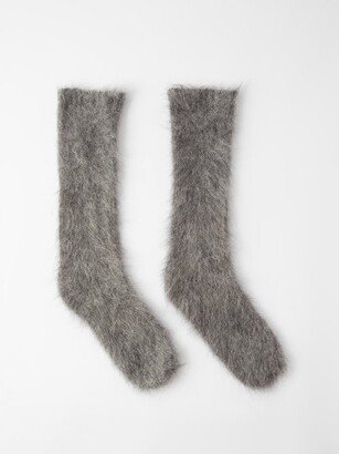 Hairy Mohair-blend Socks-AB