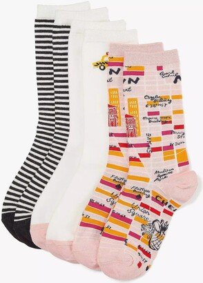 Nyc Icons 3 Pack Boxed Crew Socks - 9-11