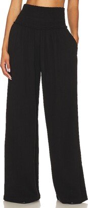 Gauze Smocked Flare Pant