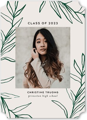 Graduation Announcements: Kraft Foliage Graduation Announcement, Grey, 5X7, Matte, Signature Smooth Cardstock, Ticket