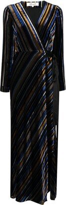 Jareth velvet wrap maxi dress