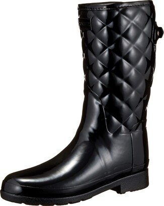 Hunter Footwear Women's Refined Short Quilted Gloss Rain Boot