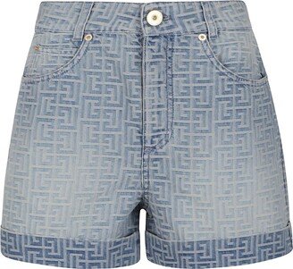 Allover Monogram Denim Shorts