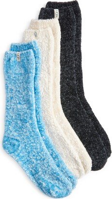 Leda Assorted 3-Pack Sparkle Crew Socks