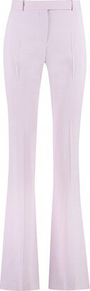 Flared Crepe Trousers