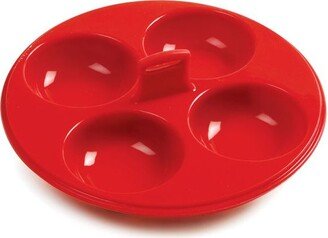 Silicone 4 Egg Poacher, Red