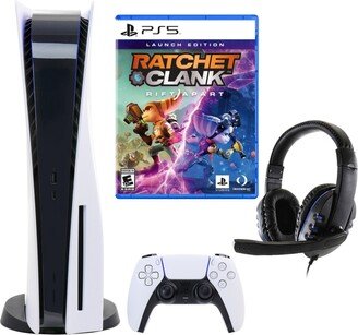 PlayStation 5 Console with Ratchet and Clank Game and Universal Headset