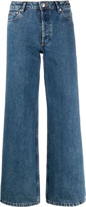 Elizabeth wide-leg high-rise jeans