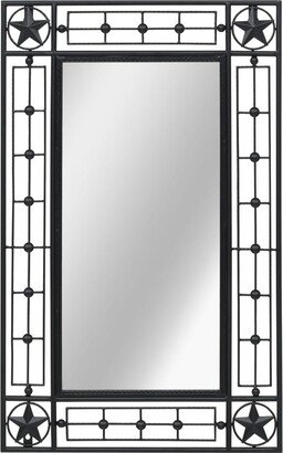 Wall Mirror Sunburst 31.4 Black