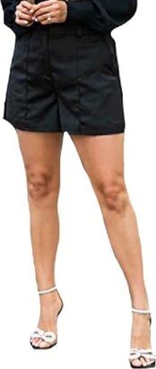 Women's Black Satin Shorts by @kerrently