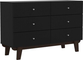 Kincaid Wood 6 Drawer Dresser Matte Black