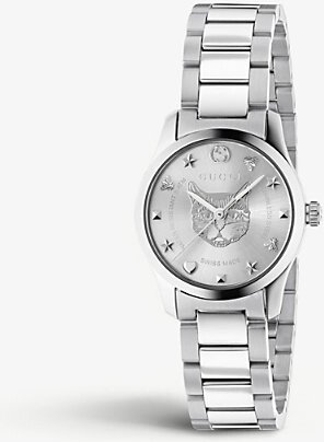 Womens Silver YA126595 G-Timeless Stainless Steel Watch