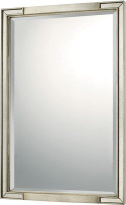 36 x 24 Rectangular Flat Accent Mirror - Winter Gold