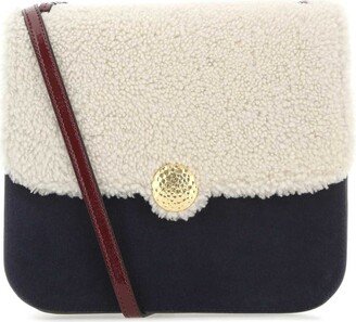 Tess Two-Tone Shearling Crossbody Bag