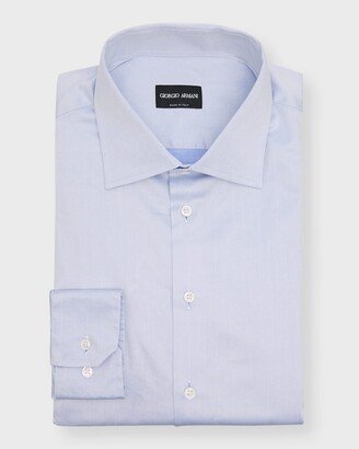 Men's Cotton Twill Dress Shirt-AA