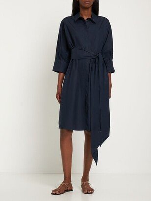 Tabata belted poplin midi shirt dress