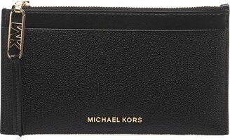 Logo Plaque Zipped Wallet-AL