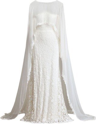 Sassel layered lace gown