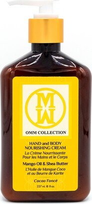 Omm Collection Dark Chocolate Hand and Body Milk Cream, 8 oz