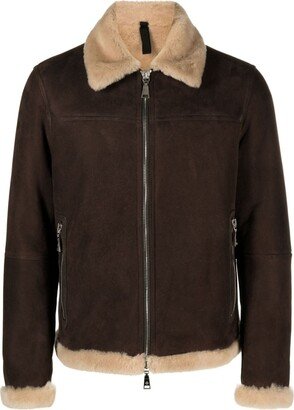 Moro zip-up leather jacket