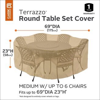 Accessories Terrazzo Round Patio Table and Chair Set Cover