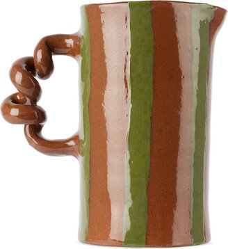 Harlie Brown Studio Brown & Black Stripe Delights Wiggle Jug