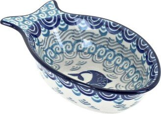 Blue Rose Pottery Blue Rose Polish Pottery Summer Fun Small Fish Dish