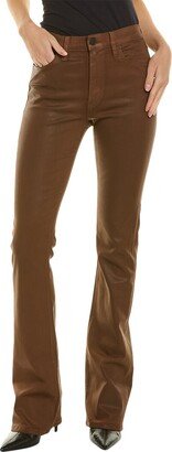 Barbara Coated Tortoise Shell High-Rise Bootcut Jean