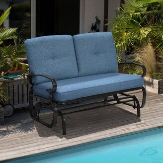 Patio Swing Glider Chair Rocking Loveseat Bench for 2 Persons w/