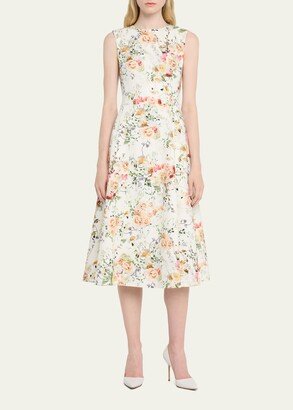 Eloise Floral Print Midi Dress