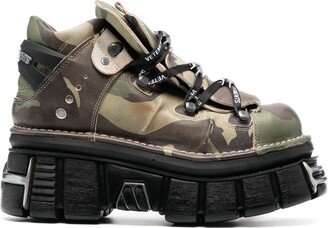 VETEMENTS X NEW ROCK- Leather Platform Sneakers-AA