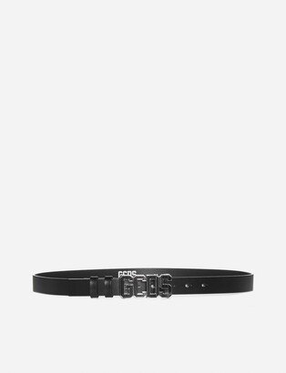 Logo-buckle Leather Belt-BG