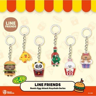 LINE FRIENDS Remix Egg Attack Keychain Serie Blind Box et (Keychain)