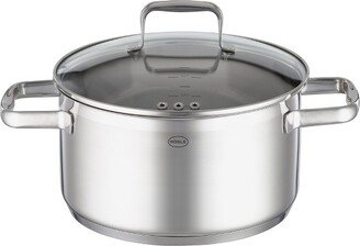 Charm Series High Casserole Pot with Tempered Glass Lid (9.4 in.)