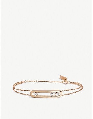 Womens Pink Move 18ct Rose-gold and Diamond Bracelet