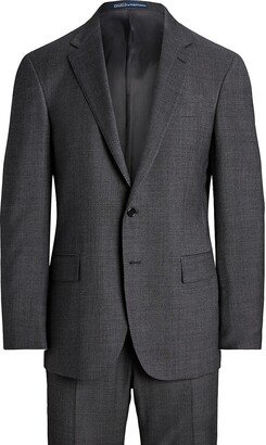 Sharkskin Wool Single-Breasted Suit