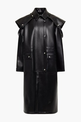 Oversized faux leather coat-AA