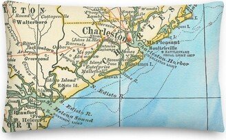 Charleston Sc/South Carolina Coast Lumbar Map Pillow Home Decor Vintage Gifts