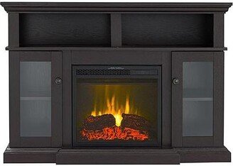 HearthPro Drew Electric Fireplace Media Console in Dark Mahogany - SP5720