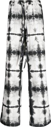 Abstract-Print Wide-Leg Trousers