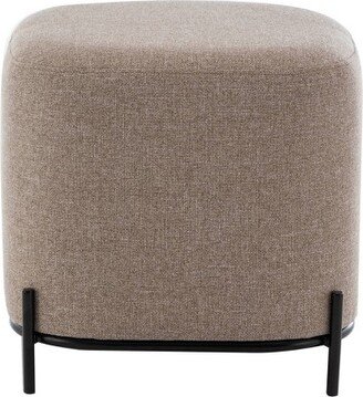 17 Modern Square Ottoman with Metal Base - WOVENBYRD