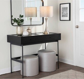 Maverick Nesting Ottoman Set Silver