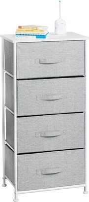 mDesign Axis Vertical Dresser Storage Tower with 4 Drawers - Gray