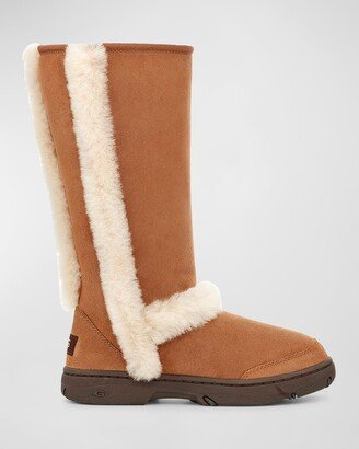 Sunburst Suede Shearling Tall Classic Boots