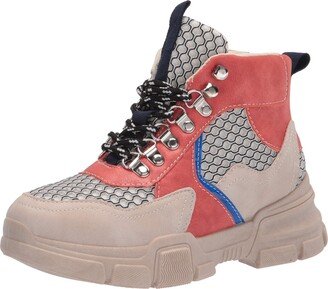 GHANDI-42 Women's Lace Up Short Multi Material Combat Boot